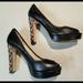 Coach Shoes | Coach Breanna Leather Peep-Toe Heel | Color: Black | Size: 8.5