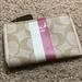 Coach Bags | Coach | Small Credit Card Wallet | Color: Cream/Pink | Size: 4.5” X 3”