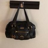 Michael Kors Bags | Michael Kors Black Glovetanned Leather Satchel | Color: Black/Gold | Size: 15wx11hx 4.5