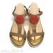 Kate Spade Shoes | Kate Spade Leather Tan Gold Flats Sandals 10 Cute! | Color: Red/Tan | Size: 10