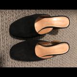 Madewell Shoes | Madewell Black Suede Mule | Color: Black/Brown | Size: 7