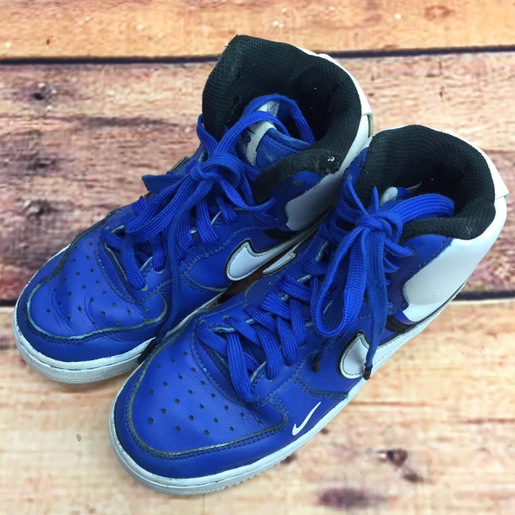 Nike Shoes | Boy's Nike Air High Top Sneakers Blue Size 3 | Color: Blue | Size: 3bb