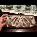 Coach Bags | Coach Grey Amanda Satin Darcy Kiss Lock Clutch | Color: Gray/Silver | Size: 11 Wide X 5 Tall X 1 Thick