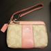 Coach Bags | Coach Small Wristlet | Color: Pink/Tan | Size: Small