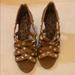 Jessica Simpson Shoes | Jessica Simpson Dressy Tan Sandals W Metal Studs | Color: Tan | Size: 6.5