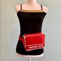 Michael Kors Bags | Mk Salemichael Kors Fanny Pack Belt Bag | Color: Red/White | Size: 7.75”W X 5.5”H X 2”D