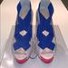 Jessica Simpson Shoes | Jessica Simpson Estas Leather Heels | Color: Blue/Gray | Size: 6