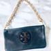 Tory Burch Bags | Genuine Leather Tory Burch Reva Clutch | Color: Black/Gold | Size: Os