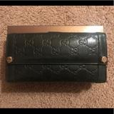 Gucci Bags | Gucci Leather Wallet | Color: Green | Size: Os