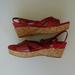 Nine West Shoes | New Nine West Red Platform Sandals | Patent/Cork | Color: Red | Size: 7.5