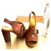 Coach Shoes | Brown Leather Coach Platform Sandals | Color: Brown | Size: 7