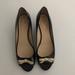 Kate Spade Shoes | Kate Spade Tracey Bow Peep Toe Wedge Shoes | Color: Black | Size: 8.5