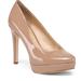 Jessica Simpson Shoes | Jessica Simpson Platform Patent Pump. Size 8 1/2 M | Color: Cream | Size: 8.5