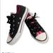 Converse Shoes | Converse All Stars Low Top Junior Sneakers Size 1 | Color: Black/Pink | Size: 1 Junior