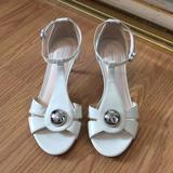 Coach Shoes | Coach Helena Kitten Heel, Cream White Dress Sandal | Color: Cream | Size: 5