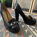 Coach Shoes | Coach Black Leather Heels | Color: Black | Size: 5.5