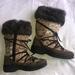 Coach Shoes | Coach Winter Boots, Fur Trim, Fleece Lined, Sz 7.5 | Color: Brown | Size: 7.5