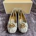 Michael Kors Shoes | Michael Kors Fulton Moc | Color: Gold/White | Size: 10