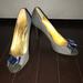 J. Crew Shoes | J. Crew Gray Flannel Peeptoe Bow Heels | Color: Gray | Size: 10