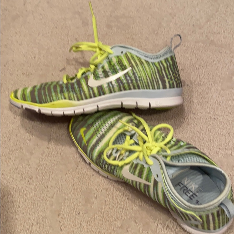 Nike Shoes | Brand New Nike Free Sneakers | Color: Gray/Green | Size: 6