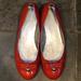 Coach Shoes | Coach Red Flats With Silver Heart Hardware, 8.5 | Color: Red | Size: 8.5