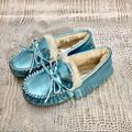 J. Crew Shoes | J. Crew Crewcuts Blue Metallic Moccasin | Color: Blue | Size: 12g