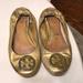Tory Burch Shoes | Gold Tory Burch Riva Flats Size 8.5 | Color: Gold | Size: 8.5