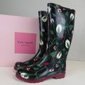 Kate Spade Shoes | Kate Spade Ny Renata Floral Waterproof Rain Boots | Color: Black/Green | Size: Various
