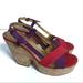 Kate Spade Shoes | Kate Spade Wedge Heeled Sandals Size 10 | Color: Purple/Red | Size: 10