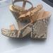 Kate Spade Shoes | Kate Spade Snakeskin Pattern Leather Wedges | Color: Brown/Tan | Size: 7.5