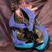 Jessica Simpson Shoes | Jessica Simpson Color Block Open Toe Heels | Color: Blue/Green | Size: 6.5