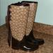 Coach Shoes | Coach Rainboots With Bow Detail | Color: Brown/Tan | Size: 6