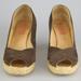 Michael Kors Shoes | Michael Kors Suede Espadrille Peep-Toe Wedge | Color: Brown/Tan | Size: 8