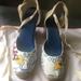 Coach Shoes | Coach Fish & Coral Espadrille Wedges 9 | Color: Blue/White | Size: 9