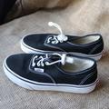 Vans Shoes | Kids Vans Black Canvas W Lock Laces | Color: Black/White | Size: 3.5