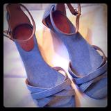 J. Crew Shoes | Jcrew Summer Sandals - Like New Size 8.5 | Color: Blue | Size: 8.5