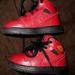 Nike Shoes | Nike Air Jordan Michael Jordan Red Leather Shoes Gold Wings Toddler Sz 5 | Color: Black/Red | Size: 5bb