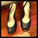 Jessica Simpson Shoes | Jessica Simpson Size 7.5 Peep Toe 4.5 Inch Heels | Color: Black/Gray | Size: 7.5