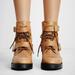 Free People Shoes | Free People Showdown Lace-Up Boot | Color: Tan | Size: 9