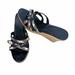 Burberry Shoes | Burberry: Black Leather Wedge Sandals | Color: Cream/Tan | Size: Size 41 Or 11