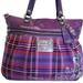 Coach Bags | Coach 15886 Poppy Berry Tartan Plaid Glam Purple | Color: Purple | Size: Os