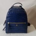 Tory Burch Bags | New Tory Burch Croc Embossed Leather Backpack | Color: Blue | Size: Os