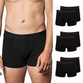 Snocks Mens Boxers Black Size L (Large) 6 Pack Cotton Boxer Shorts Men Black Mens Underwear Multipack Men's Boxer Shorts Trunks Briefs Gifts for Men Present