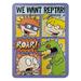 Northwest Nick Rewind We Want Reptar Fleece Throw Microfiber/Fleece/Microfiber/Fleece in Gray/Indigo/Yellow | 60 H x 46 W in | Wayfair NW-24832