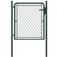 vidaXL Cancello per Giardino in Acciaio 100x100 cm Verde