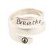 Breathe in Peace,'Sterling Silver Wrap Ring with Breathe Inscription'