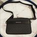 Michael Kors Bags | Authentic Black & Gray Leather Mk Crossbody | Color: Black/Gray | Size: Os