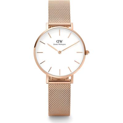 Daniel Wellington - Petite Melrose White Damenuhren Schwarz Damen