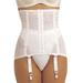 Plus Size Women's Waist Cincher with Detachable Metal Garters by Rago in White (Size XL)