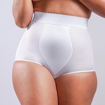 Plus Size Women's High Waist Padded Panty Light Control by Rago in White (Size XL)